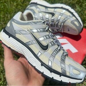 NIKE P6000 CREAM SILVER SHOES